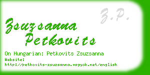 zsuzsanna petkovits business card